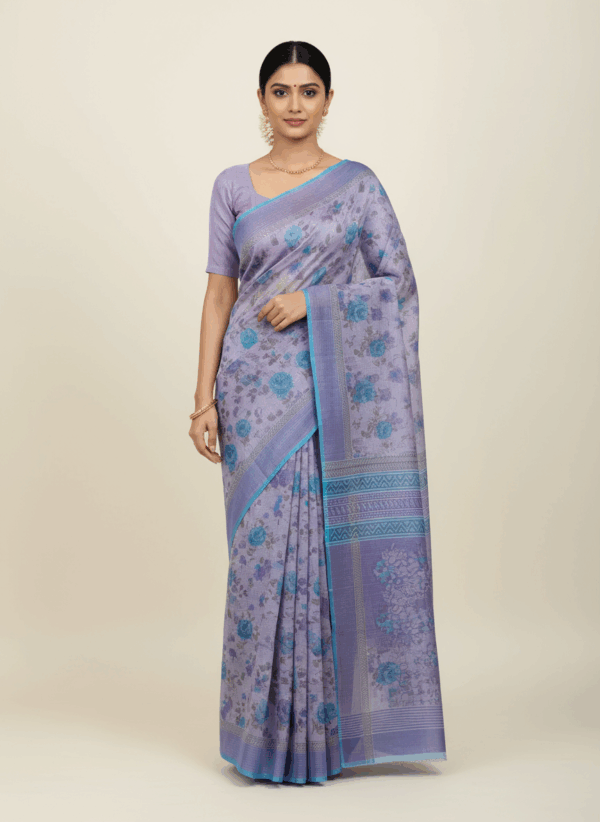 Pure Cotton Kota Printed Saree (With Running Blouse Piece)