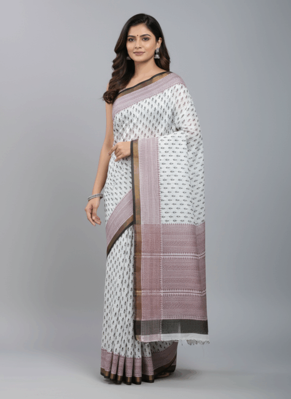Pure Cotton Kota Printed Saree (With Blouse Piece)