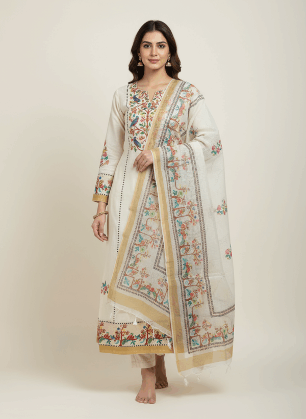 Cotton Suit with Kota Dupatta (Two-Piece Set)