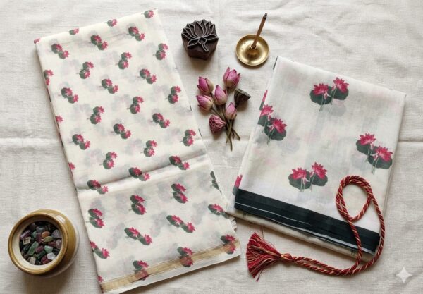 Chanderi 2-Piece Suit, Top and Duppatta