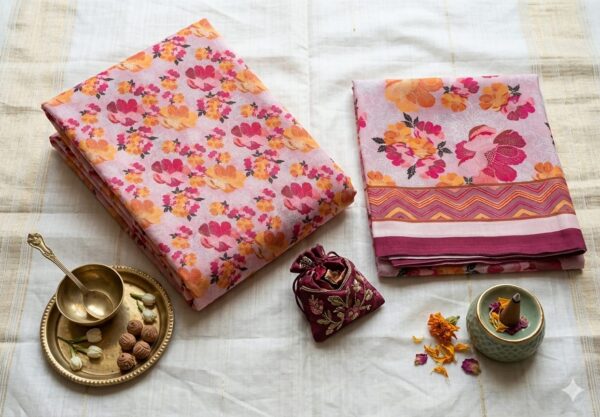 Chanderi 2-Piece Suit, Top and Duppatta